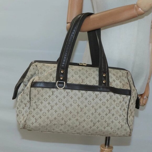 LOUIS VUITTON Monogram Mini Josephine GM Hand Bag Khaki - Picture 1 of 16